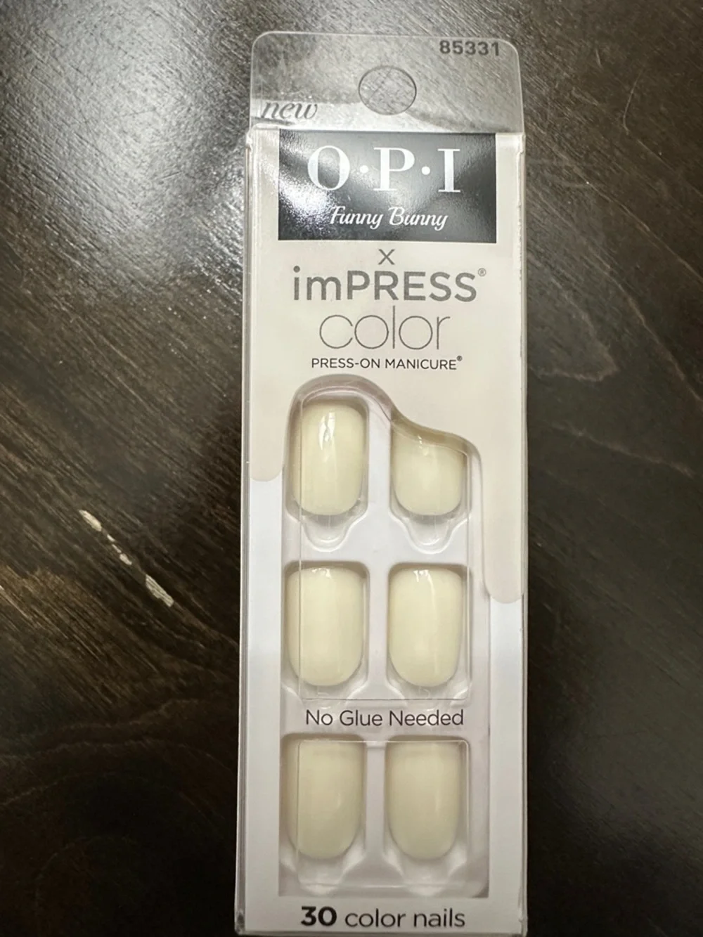 OPI Funny Bunny Press-On Manicure — Pale Yellow Nails short